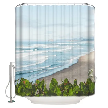 WARMTOUR Shower Curtain Coast Ocean Sky Green Leaves Scenery Bath Curtains Bathroom Decor with Hooks
WARMTOUR Shower Curtain Coast Ocean Sky Green Leaves Scenery Bath Curtains Bathroom Decor with Hooks