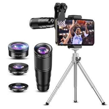 TOKOHANSUN New HD Phone Camera Lens Kit 4in1 Telephoto Zoom Monocular Telescope 22X Lens Macro Wide Fisheye Lens With Tripod
TOKOHANSUN New HD Phone Camera Lens Kit 4in1 Telephoto Zoom Monocular Telescope 22X Lens Macro Wide Fisheye Lens With Tripod