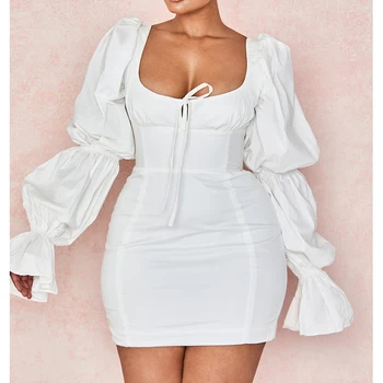 HIGH QUALITY Newest Fashion 2020 Designer Dress Women's Square Collar Petal Sleeve Drawstring Buttock Party Dress
HIGH QUALITY Newest Fashion 2020 Designer Dress Women's Square Collar Petal Sleeve Drawstring Buttock Party Dress