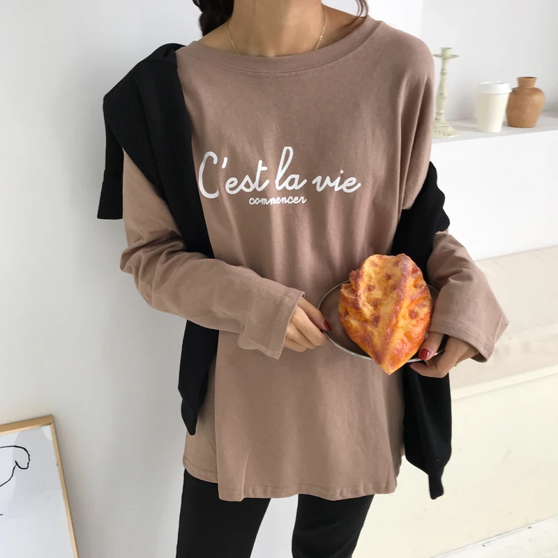 Womens Tops and Blouses Plus Size Long Sleeve Shirts Letter Printing Round Neck Student Tops Fall 2019 Clothes
Womens Tops and Blouses Plus Size Long Sleeve Shirts Letter Printing Round Neck Student Tops Fall 2019 Clothes