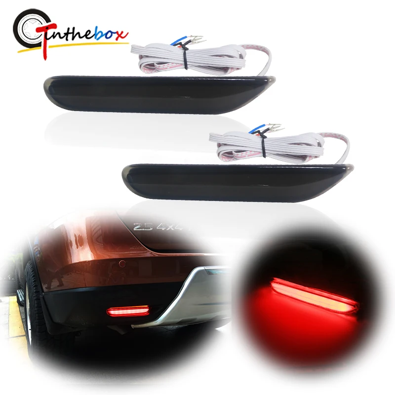 Smoked / Red Lens Red LED Rear Bumper Reflector Brake Tail, Fog Lights w/ Sequential Turn Signal For Infiniti Q50 QX56 Nissan
Smoked / Red Lens Red LED Rear Bumper Reflector Brake Tail, Fog Lights w/ Sequential Turn Signal For Infiniti Q50 QX56 Nissan