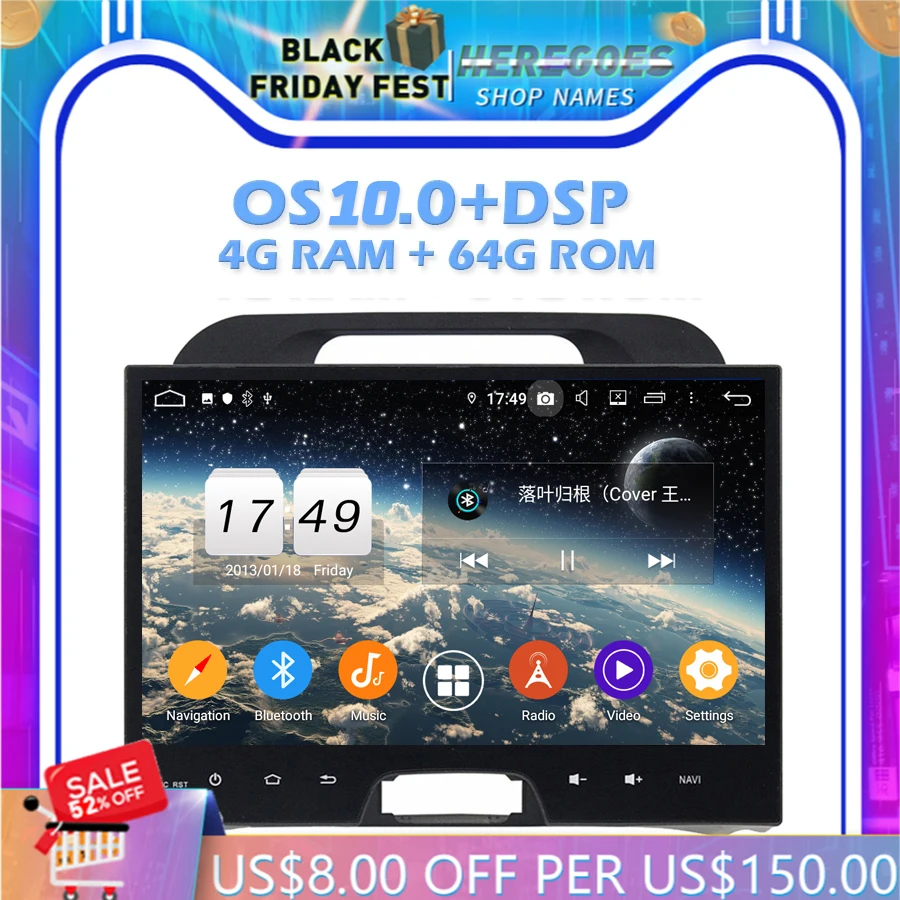 IPS DSP Android 10,0 + 4 Гб + 64 ГБ Встроенная память + 8Core dvd-плеер для автомобиля, Wi-Fi, 4G Bluetooth Радио GPS карта для KIA sportage 2010-2015
IPS DSP Android 10,0 + 4 Гб + 64 ГБ Встроенная память + 8Core dvd-плеер для автомобиля, Wi-Fi, 4G Bluetooth Радио GPS карта для KIA sportage 2010-2015