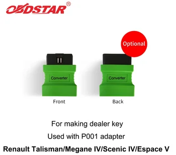 OBDSTAR P001 converter for making dealer key Used with P001adapter for Renault Talisman/Megane IV/Scenic IV/Espace V
OBDSTAR P001 converter for making dealer key Used with P001adapter for Renault Talisman/Megane IV/Scenic IV/Espace V