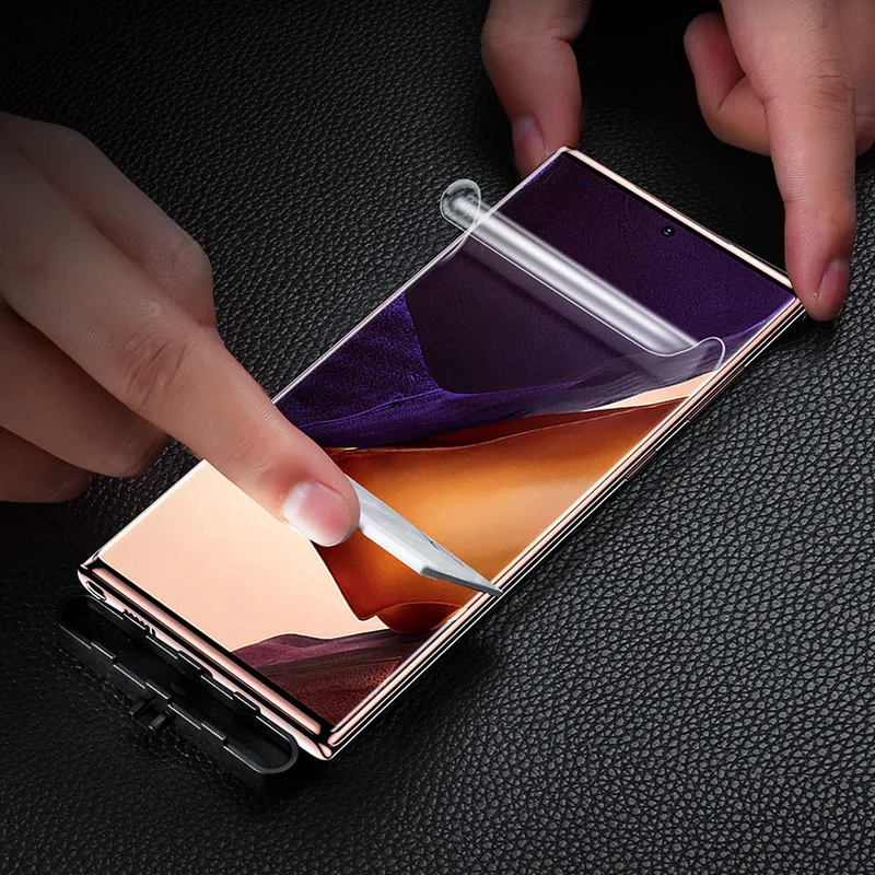 3-in-1 Front Back Hydrogel Film and Camera Lens Tempered Glass Film Screen Protector for Samsung Galaxy Note 20 Ultra/ S20 Plus