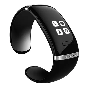 

OLED Wristwatch Connected Bluetooth - Pedometer Function / Display Call ID / SMS Sync / Music Player / Anti-lost - Compatible wi