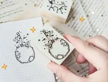 Little prince series wood seal rose bird hand book tool rubber seal
Little prince series wood seal rose bird hand book tool rubber seal