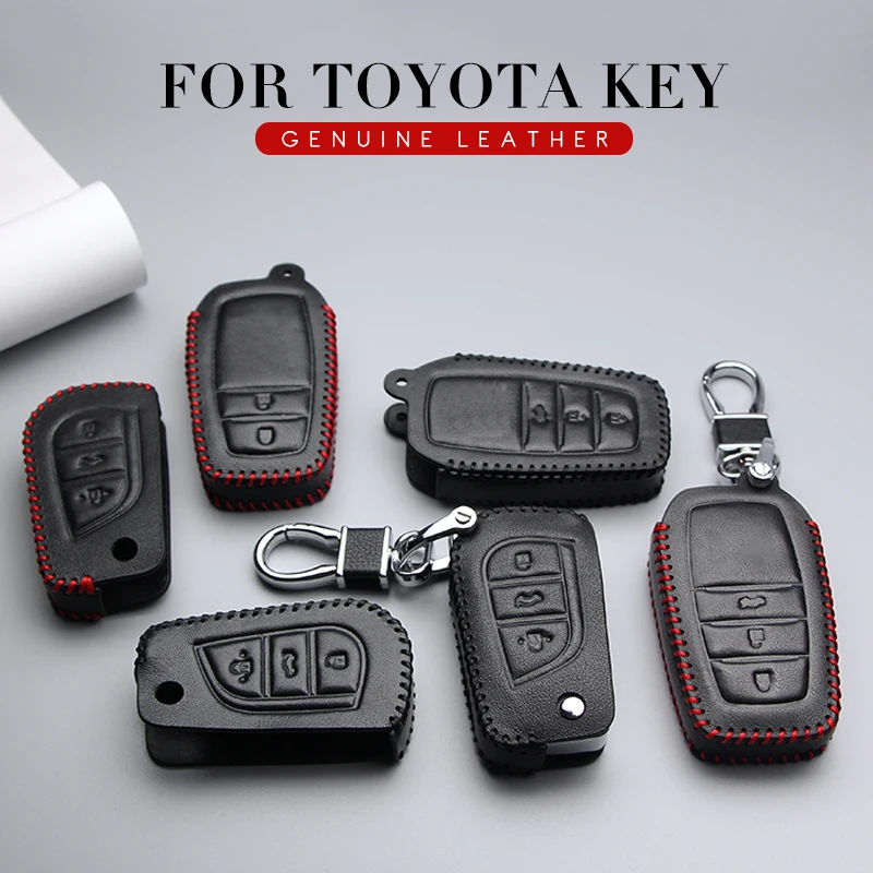 Кожаный чехол для ключей Toyota Camry high Lander Corolla Crown RAV4 Reiz Verso Land Cruiser 120 Prado Yaris Auris |