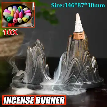Ceramic Mountain Smoke Waterfall Backflow Incense Burner Censer Holder Decor Aromatherapy Furnace Aromatic Home Office Craft
Ceramic Mountain Smoke Waterfall Backflow Incense Burner Censer Holder Decor Aromatherapy Furnace Aromatic Home Office Craft