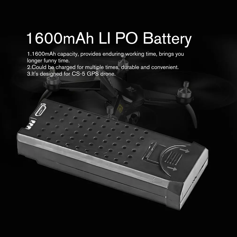 2019 New RC Helicopter Lithium Battery Drone Battery Spare Replaceable 1600mAh Quadcopter Lipo Battery for CS-5 GPS Drone Parts
2019 New RC Helicopter Lithium Battery Drone Battery Spare Replaceable 1600mAh Quadcopter Lipo Battery for CS-5 GPS Drone Parts