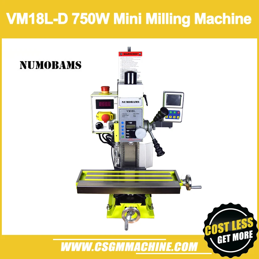 NUMOBAMS VM18LD 750W Brushless Motor Mini Milling Machine 2 Axis Digital Grating Metal Milli Machine
NUMOBAMS VM18LD 750W Brushless Motor Mini Milling Machine 2 Axis Digital Grating Metal Milli Machine