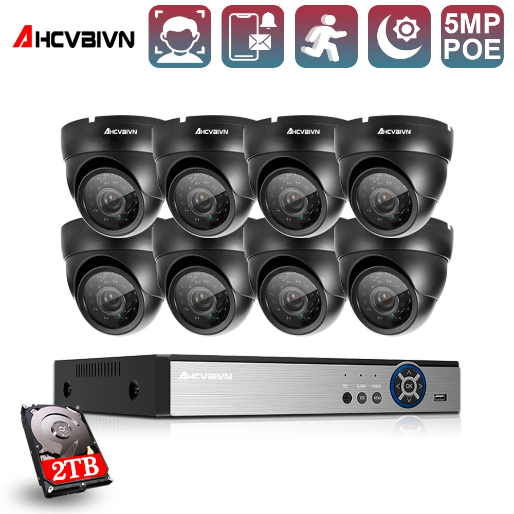 H.265+ 8CH CCTV System 5MP POE NVR Kit Two way Audio AI Outdoor Waterproof IP66 Security IP Camera Video Surveillance set
H.265+ 8CH CCTV System 5MP POE NVR Kit Two way Audio AI Outdoor Waterproof IP66 Security IP Camera Video Surveillance set