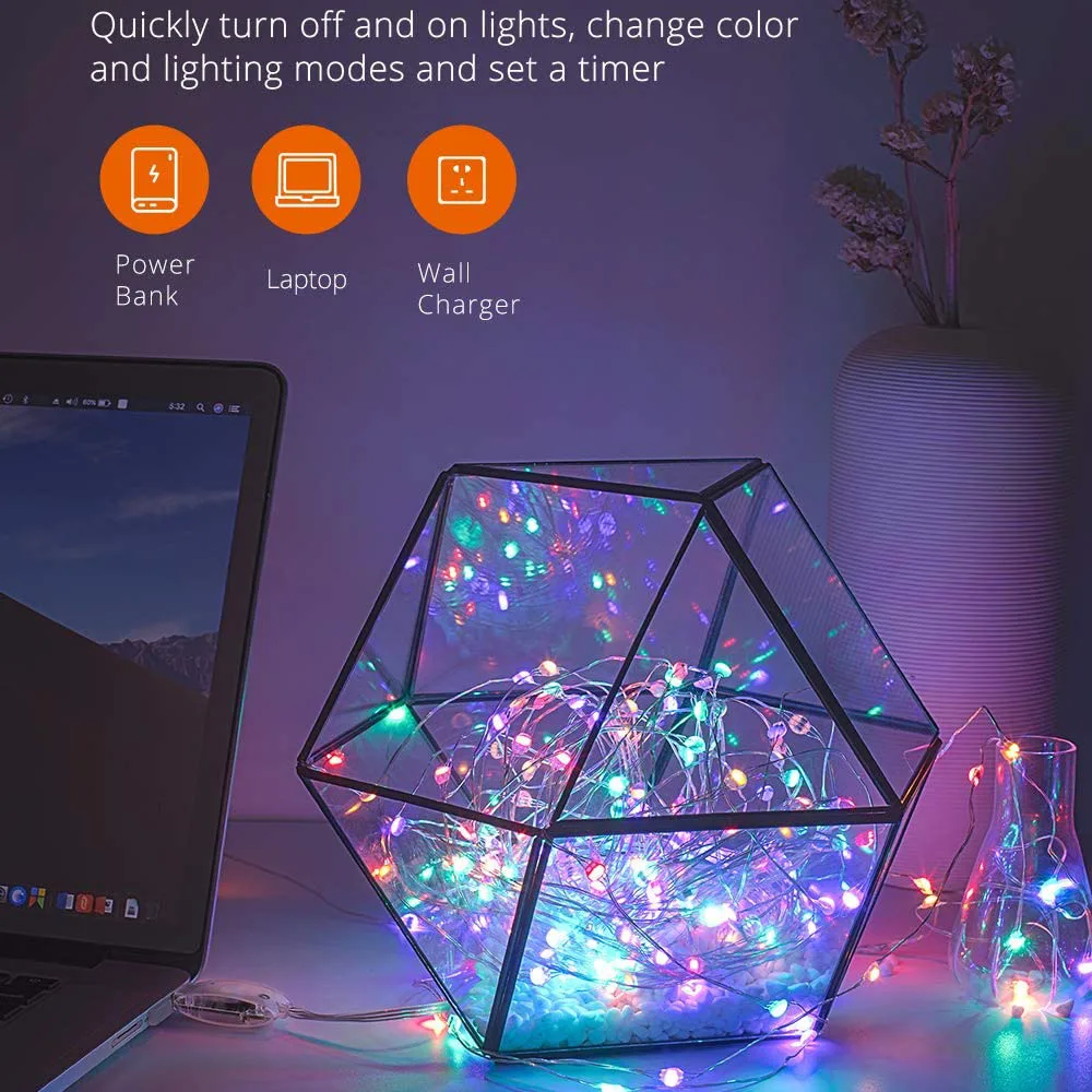 For Home Party Christmas Decor 10M 33FT 100LEDs RGB LED Fairy String Lights USB Remote Control Multicolor LED Copper Wire Lights
For Home Party Christmas Decor 10M 33FT 100LEDs RGB LED Fairy String Lights USB Remote Control Multicolor LED Copper Wire Lights