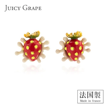 Juicy Grape 2020 new enamel strawberry rhinestone earrings sweet temperament stud earrings female earrings
Juicy Grape 2020 new enamel strawberry rhinestone earrings sweet temperament stud earrings female earrings