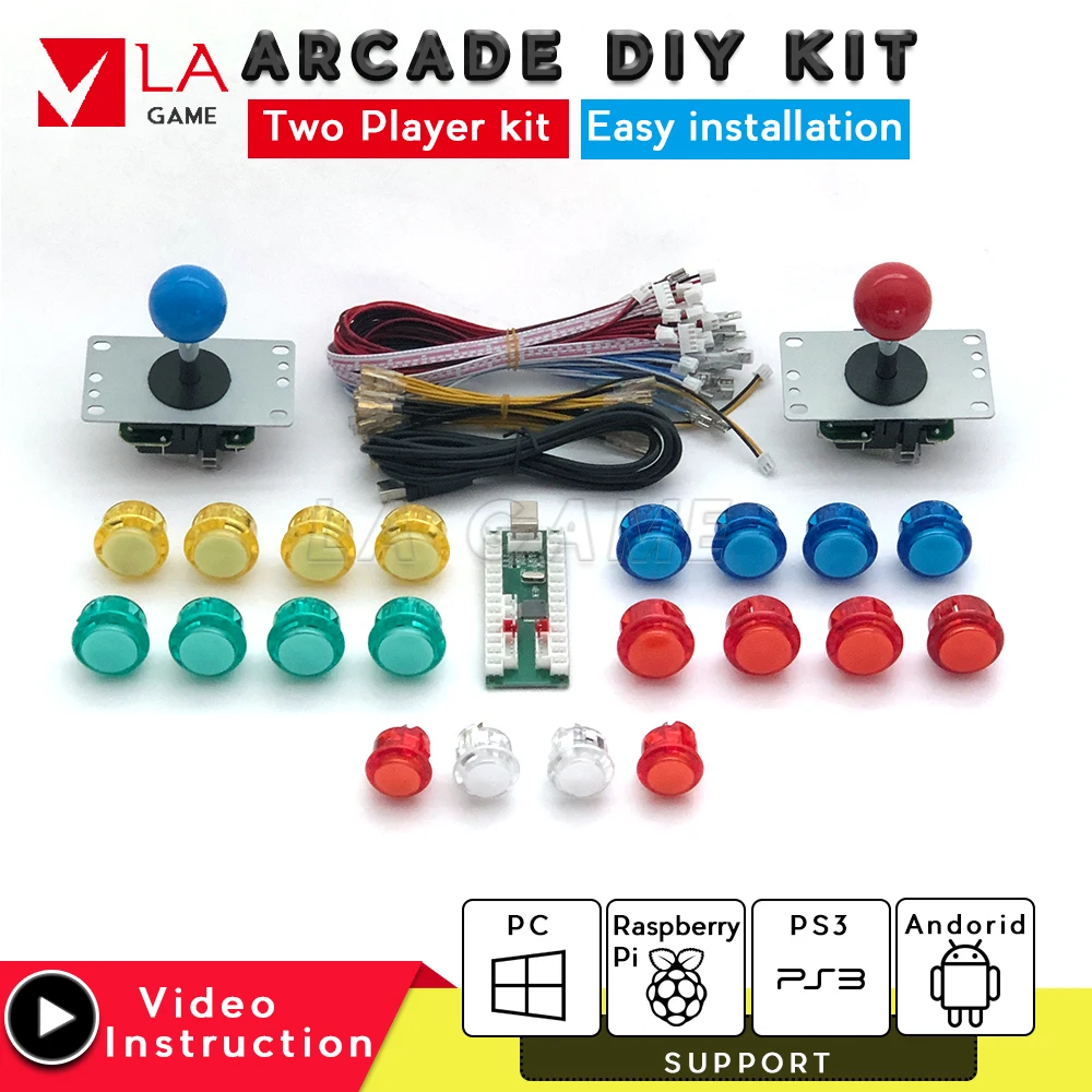 kit arcade 2 player zero delay mando arcade usb encoder to PC Rasberry PI sanwa joystick arcade cabinet for mame jamma project
kit arcade 2 player zero delay mando arcade usb encoder to PC Rasberry PI sanwa joystick arcade cabinet for mame jamma project