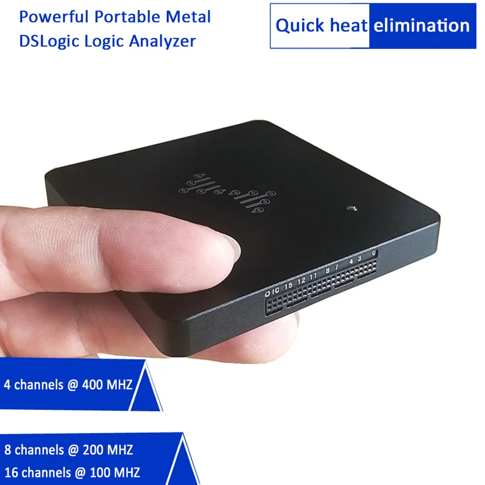 

Powerful Portable Metal DS Logic Logic Analyzer 16 Channels 400M Sampling USB Oscilloscope Logic Analyzer xds2102a