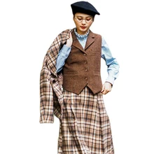 Women's Vest Herringbone Wool Warm Vest High Street Casual Vest Lapel Vest Jacket Waistcoat
Women's Vest Herringbone Wool Warm Vest High Street Casual Vest Lapel Vest Jacket Waistcoat