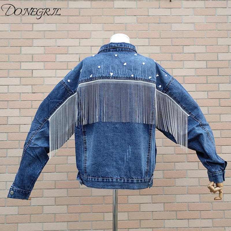 2020 New Denim Jacket Women Denim Coat Female 2020 Spring Women's Denim Jackets Fringed Diamond Coats Outerwear
2020 New Denim Jacket Women Denim Coat Female 2020 Spring Women's Denim Jackets Fringed Diamond Coats Outerwear