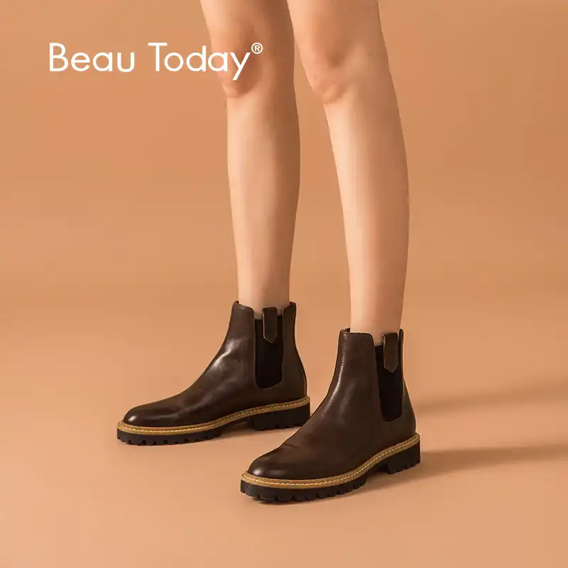 womens chelsea boots with coloured elastic