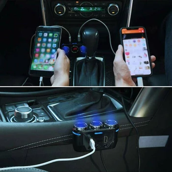 DC12-24V Car charger Accessories Lighter Socket Splitter 12V Dual USB Black
DC12-24V Car charger Accessories Lighter Socket Splitter 12V Dual USB Black