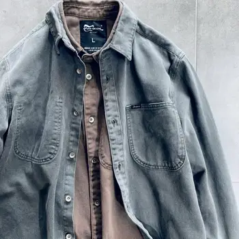 men shirt 700G heavy shirt jacket Men's American military retro tooling Thick autumn and winter casual top Work shirt Vintage
men shirt 700G heavy shirt jacket Men's American military retro tooling Thick autumn and winter casual top Work shirt Vintage