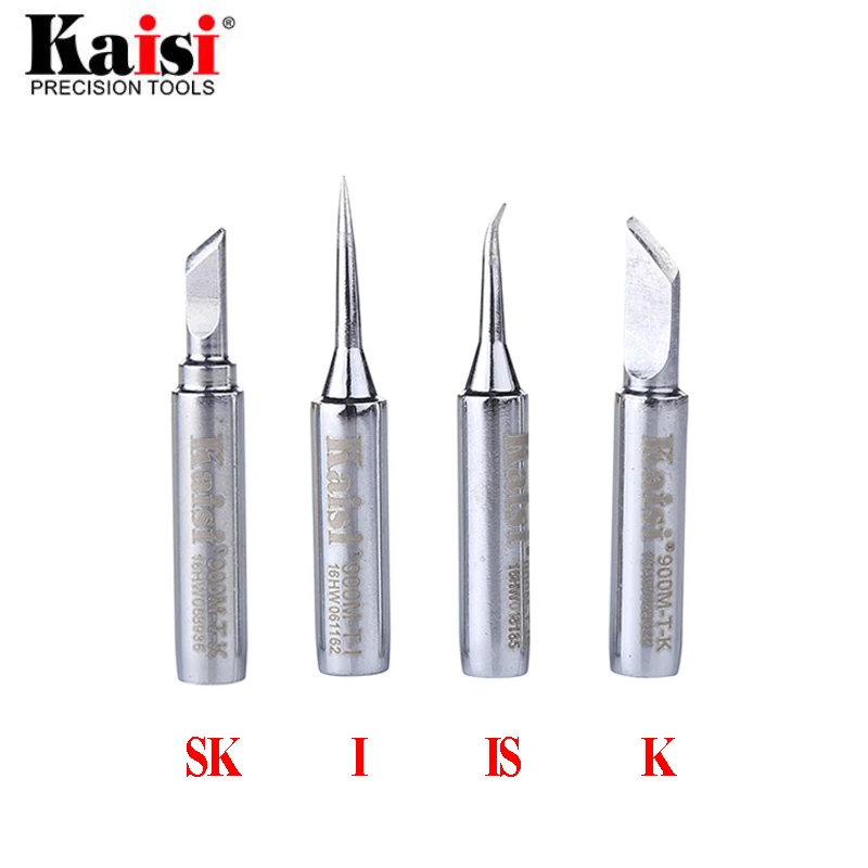 

Kaisi Lead-Free Soldering Iron Tip 900M-T-K 900M-T-I Welding Sting Solder Iron Tips for BGA Rework Soldering Station Tools