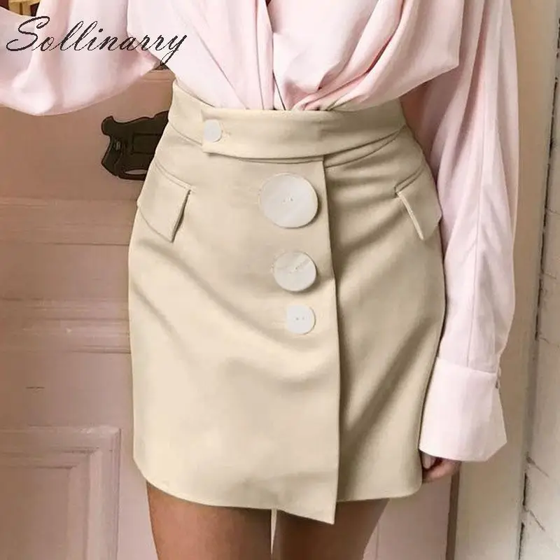 Sollinarry 2019 Women Autumn Winter Elegant Skirts Solid Fashion Short Skirts Female Shell Button OL Office Zipper Skirts Ladies
Sollinarry 2019 Women Autumn Winter Elegant Skirts Solid Fashion Short Skirts Female Shell Button OL Office Zipper Skirts Ladies