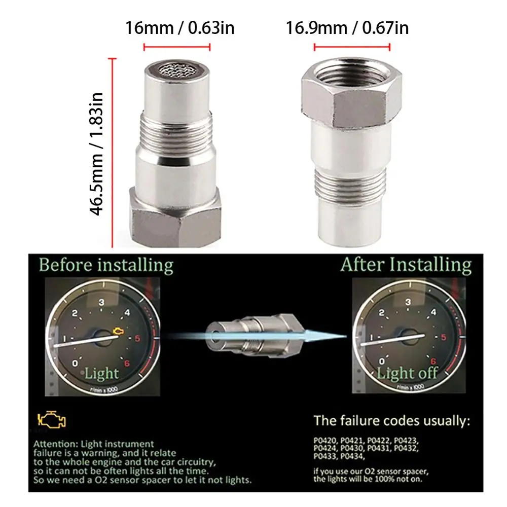 M18*1.5 Engine adapter Car CEL Fix Check Engine Light Eliminator Adapter - Oxygen O2 Sensor
M18*1.5 Engine adapter Car CEL Fix Check Engine Light Eliminator Adapter - Oxygen O2 Sensor