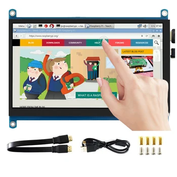 7-inch Capacitive Touch Screen HD HDMI Display+Bracket For Raspberry Pi 3B/3B/4B
7-inch Capacitive Touch Screen HD HDMI Display+Bracket For Raspberry Pi 3B/3B/4B