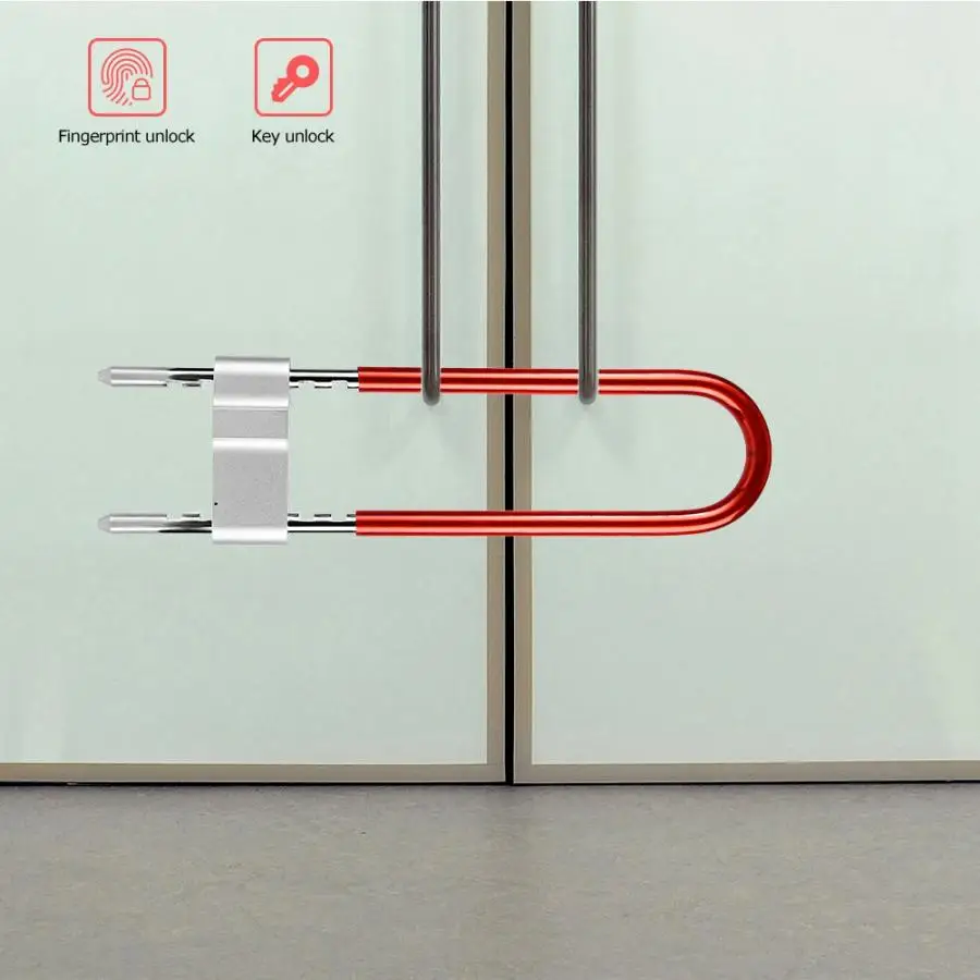 Anti-Theft Lock Aluminium Alloy Fingerprint Door Lock USB Charge U Type Padlock for Bike Office Warehouse Garage U Lock
Anti-Theft Lock Aluminium Alloy Fingerprint Door Lock USB Charge U Type Padlock for Bike Office Warehouse Garage U Lock