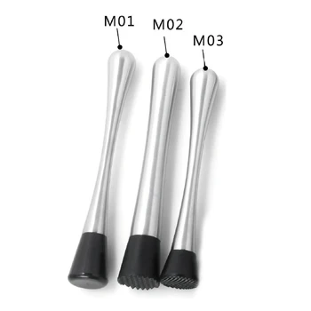 Stainless Steel Wine Mixing Stick Cocktail Muddler Shaker with Crushing Hammer DIY Drink Fruit Muddler Crushed Ice Barware Tool 
Stainless Steel Wine Mixing Stick Cocktail Muddler Shaker with Crushing Hammer DIY Drink Fruit Muddler Crushed Ice Barware Tool