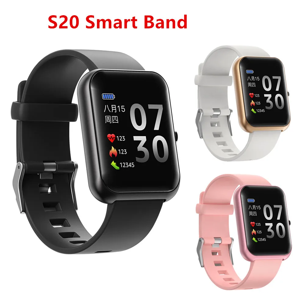 S20 Smart Watch Waterproof Bluetooth Sports Bracelet Heart Rate Sleep Monitor Lightweight for Android IOS Smart Wristband
S20 Smart Watch Waterproof Bluetooth Sports Bracelet Heart Rate Sleep Monitor Lightweight for Android IOS Smart Wristband