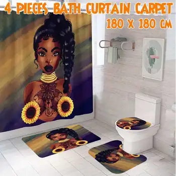 NEW African American Women Durable Waterproof Shower Curtain Set with Afro Africa Girl Queen Non-Slip Bathroom Mat Rugs
NEW African American Women Durable Waterproof Shower Curtain Set with Afro Africa Girl Queen Non-Slip Bathroom Mat Rugs