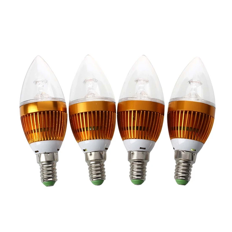 Promotion! 4 x E14 Spot Lamp Bulb 3 LEDs Warm White 3600K 6W
