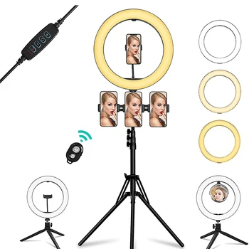 Dimmable LED Selfie Ring Light with Tripod USB Selfie Light Ring Lamp Big Photography Ringlight with Stand for Cell Phone Studio
Dimmable LED Selfie Ring Light with Tripod USB Selfie Light Ring Lamp Big Photography Ringlight with Stand for Cell Phone Studio