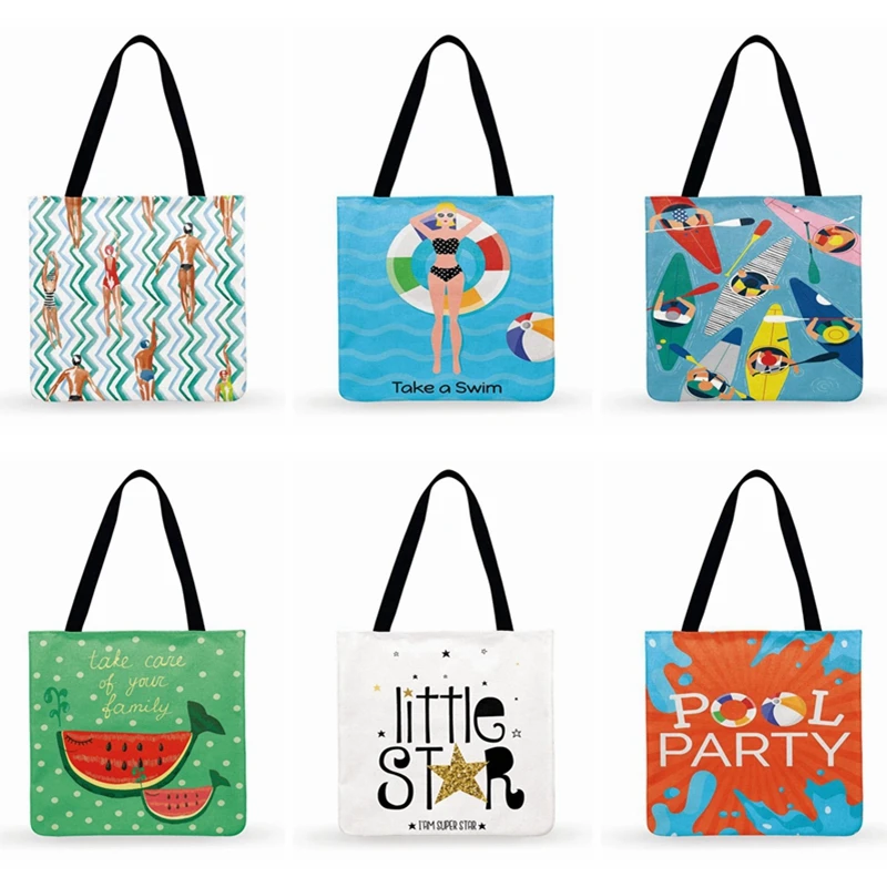 Pool Party Fresh Summer Art Printed Bag Women Casual Tote Ladies Shoulder Bag Foldable Shopping Bag Outdoor Beach Tote
Pool Party Fresh Summer Art Printed Bag Women Casual Tote Ladies Shoulder Bag Foldable Shopping Bag Outdoor Beach Tote