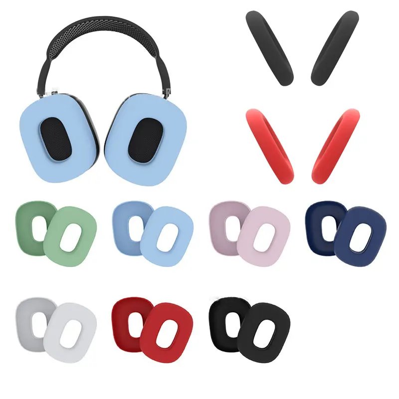 

New Replacement Silicone Headsets EarPads Cushion Cover For AirPods Max Headphone Ear Pads Earmuff Protective Sleeve Case