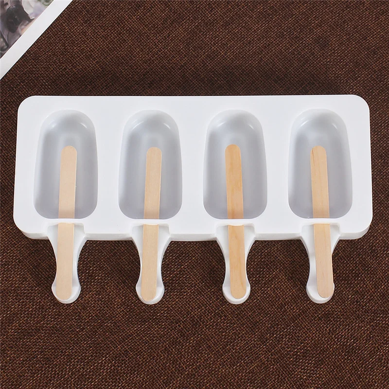 Generic 4/8 Hole Silicone Ice Cream Forms Popsicle Molds DIY Homemade