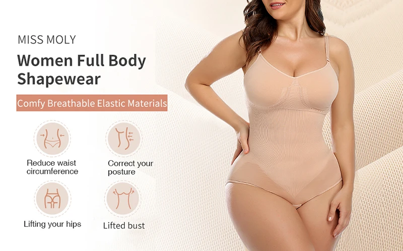 Seamless Shapewear Bodysuit Tummy Control