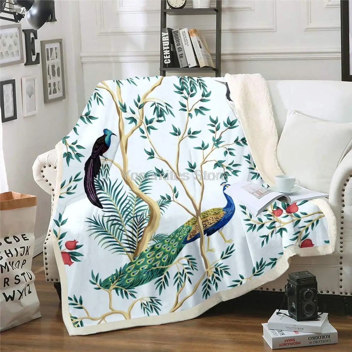 Castle Fairy Blue Peacock Printed Sherpa Blanket Couch Sofa Chair Bed Color Birds Pattern Flannel Throw Leaf Tree Branch Blanket
Castle Fairy Blue Peacock Printed Sherpa Blanket Couch Sofa Chair Bed Color Birds Pattern Flannel Throw Leaf Tree Branch Blanket