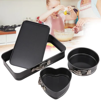 3pcs/set Kitchen Removable Bottom Chef DIY Baking Cheesecake Dessert Springform Pan Carbon Steel Leakproof Cake Mold Tray Mini
3pcs/set Kitchen Removable Bottom Chef DIY Baking Cheesecake Dessert Springform Pan Carbon Steel Leakproof Cake Mold Tray Mini