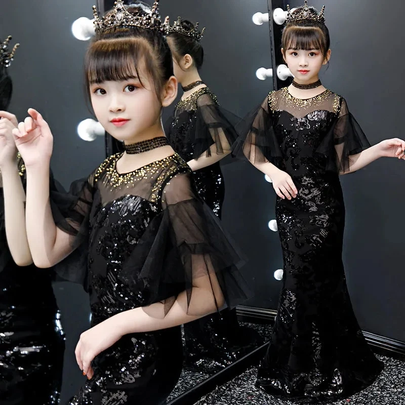 Elegant Mermaid Dress for Girls Kids Evening Gowns Pageant Catwalk Party Dresses Black Sequins Graduation Performance Prom Dress
Elegant Mermaid Dress for Girls Kids Evening Gowns Pageant Catwalk Party Dresses Black Sequins Graduation Performance Prom Dress