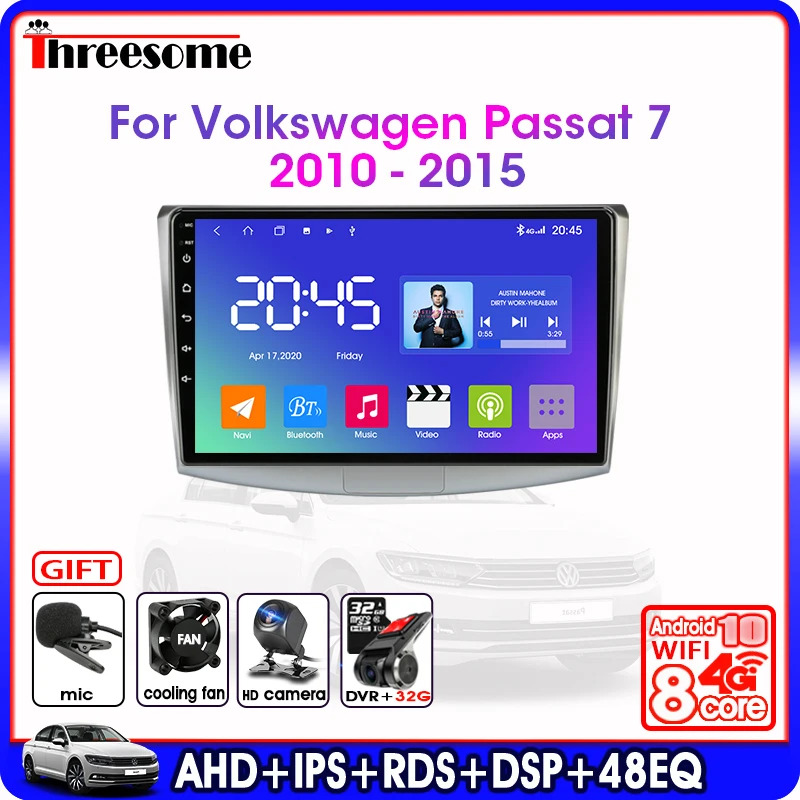 Android 10.0 For Volkswagen Passat B7 B6 2010-2015 Magotan CC 4G NET wifi RDS DSP 4G + 64G Car radio HD multimedia video player
Android 10.0 For Volkswagen Passat B7 B6 2010-2015 Magotan CC 4G NET wifi RDS DSP 4G + 64G Car radio HD multimedia video player
