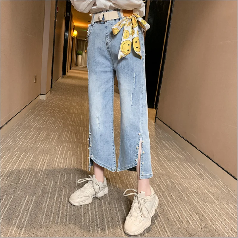 Spring Summer Girls Denim Pants Kids Jeans For Girls Cotton Pearl Bell-Bottomed Pants Children's Jeans For Teenage Girls 5-13Y
Spring Summer Girls Denim Pants Kids Jeans For Girls Cotton Pearl Bell-Bottomed Pants Children's Jeans For Teenage Girls 5-13Y