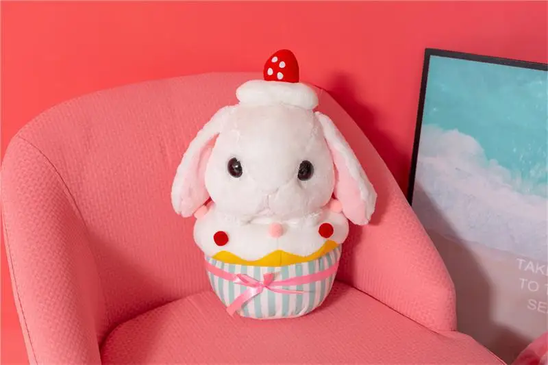 birthday cake rabbit plush toy cute christmas bunny girls doll