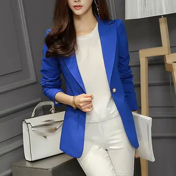 Autumn Spring Women Jacket Blazer 2020 Solid Single Button Short Office Lady Slim Jackets Female Suit Blazers Feminino Mujer
Autumn Spring Women Jacket Blazer 2020 Solid Single Button Short Office Lady Slim Jackets Female Suit Blazers Feminino Mujer
