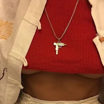 Hip Hop Machine Gun Necklace Alloy Retro Small Pistol Pendant Military Necklaces Harajuku Hip Hop Jewelry Chain Collier
Hip Hop Machine Gun Necklace Alloy Retro Small Pistol Pendant Military Necklaces Harajuku Hip Hop Jewelry Chain Collier