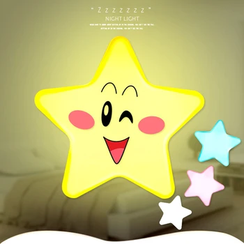 Cute Star LED Night Light Sensor Control Dimmable Lamp Remote Control US Plug 110V / 220V for Home Bedroom Kids Children Gift
Cute Star LED Night Light Sensor Control Dimmable Lamp Remote Control US Plug 110V / 220V for Home Bedroom Kids Children Gift