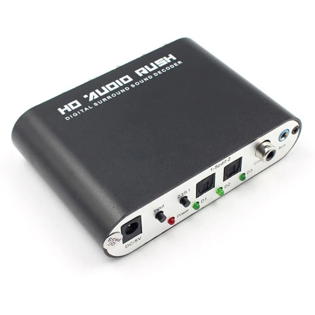 5.1 Channel Digital Audio Decoder Converter Dts/Ac-3 Rush Gear Surround Sound For Home Theater | Электроника