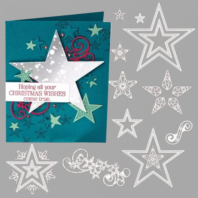 Star Stencils Die and Stamps for Scrapbooking Photo Album Embossing DIY Cards Christmas Dies Cutting Dies Christams Decoration
Star Stencils Die and Stamps for Scrapbooking Photo Album Embossing DIY Cards Christmas Dies Cutting Dies Christams Decoration