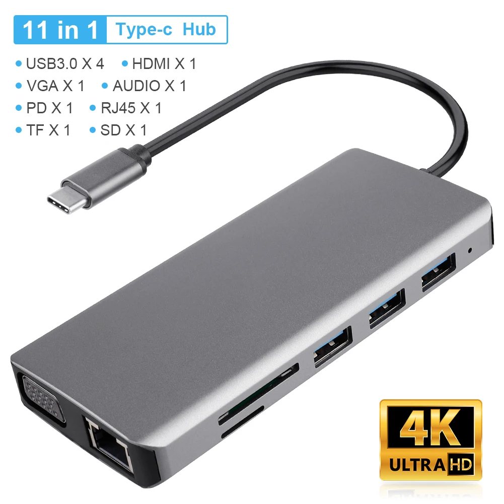 11 in 1 USB C HUB Portable Type C to Multi USB 3.0 HUB HDMI Adapter Dock for MacBook Pro Air USB-C 3.0 Splitter Port Type C HUB
11 in 1 USB C HUB Portable Type C to Multi USB 3.0 HUB HDMI Adapter Dock for MacBook Pro Air USB-C 3.0 Splitter Port Type C HUB